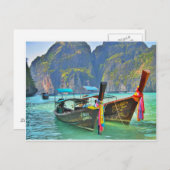 Boats in Maya Bay Briefkaart (Voorkant / Achterkant)