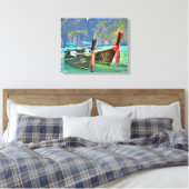 Boats in Maya Bay Canvas Afdruk (Insitu (Slaapkamer))