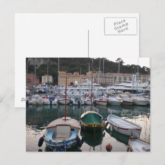 Boats in Nice Briefkaart (Voorkant / Achterkant)