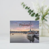 Boats in Sirpalesaari Helsinki Finland Briefkaart (Staand voorkant)