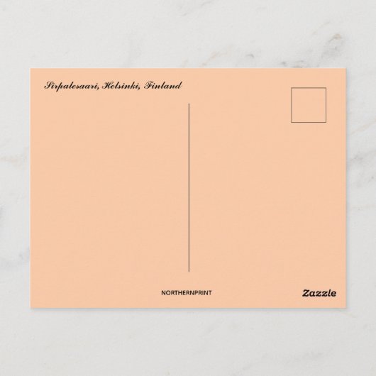 Boats in Sirpalesaari Helsinki Finland Briefkaart (Achterkant)