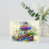 BOATS IN ST. IVES HARBOR BRIEFKAART (Staand voorkant)