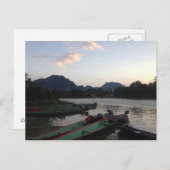 Boats in Vang Vieng Briefkaart (Voorkant / Achterkant)