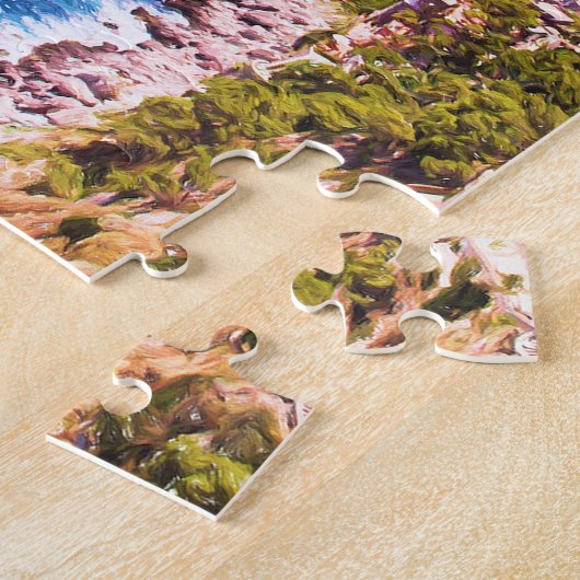 Boats langs de kust van Amalfi Legpuzzel (Zijkant)