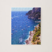Boats langs de kust van Amalfi Legpuzzel (Verticaal)