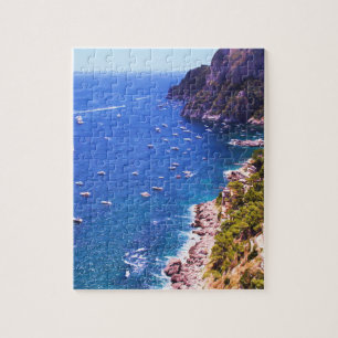 Boats langs de kust van Amalfi Legpuzzel
