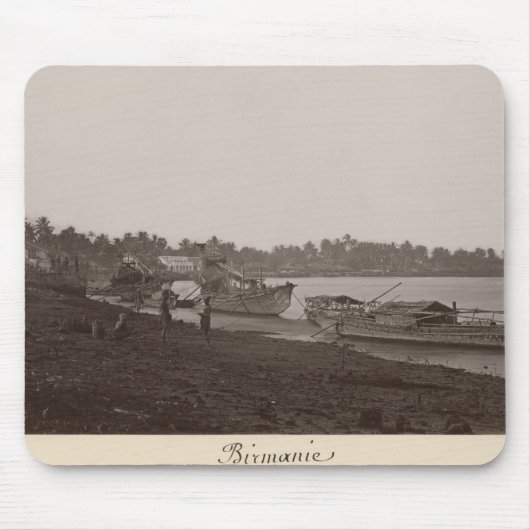 Boats met rijst op de Thanlwin Muismat (Voorkant)