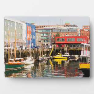 Boats Moored Portland, Maine Fotoplaat