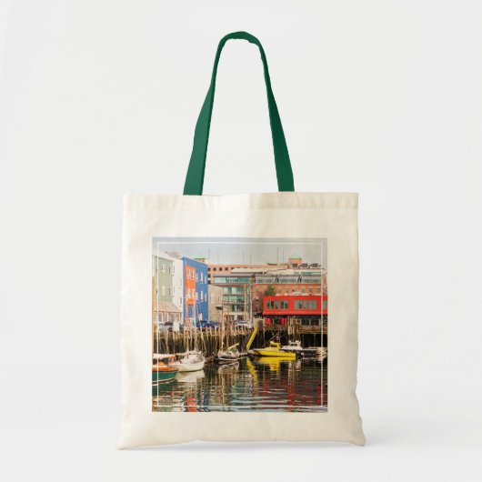Boats Moored | Portland, Maine Tote Bag (Voorkant)