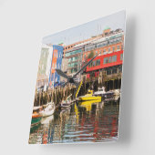 Boats Moored | Portland, Maine Vierkante Klok (Hoek)