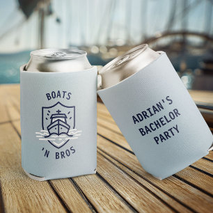 Boats N Bros vrijgezellenfeest cadeau blauw Blikjeskoeler