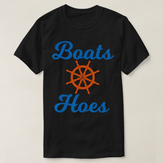 Boats N Hoes Grappig Zee Gift TShirt (Design voorkant)