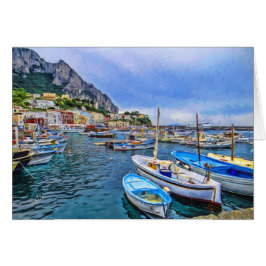 Boats of Capri Italy Photo Art Blank