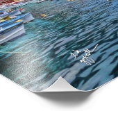 Boats of Capri Italy Photo Art Foto Afdruk (Hoek)