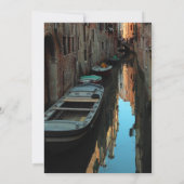 Boats on Canal Water Venice Italy Buildings Kaart (Achterkant)