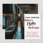 Boats on Canal Water Venice Italy Buildings Kaart (Voorkant / Achterkant)