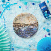 Boats on Lake Erie, Borden van Ohio Collage Paper Papieren Bordje (Feest)