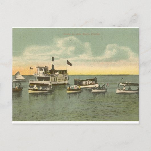 Boats on Lake Eustis, Florida - 1910 Briefkaart (Voorkant)