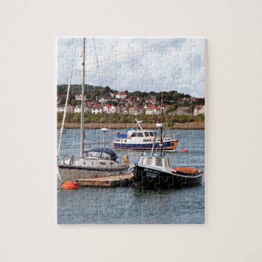 Boats on River Conwy, Wales Legpuzzel (Verticaal)