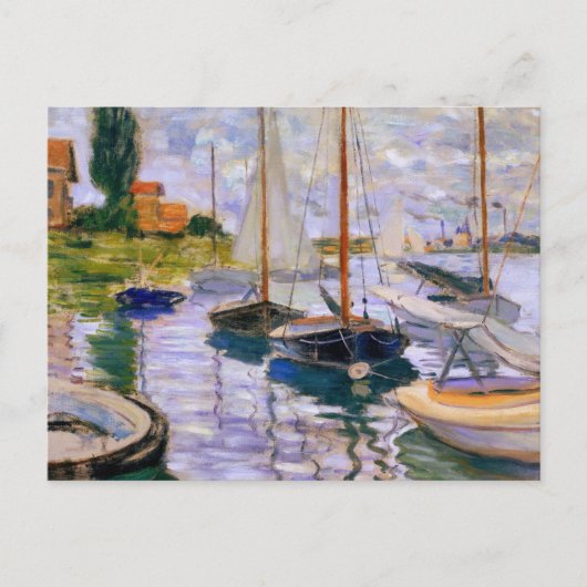 Boats on Seine door Claude Monet Briefkaart (Voorkant)