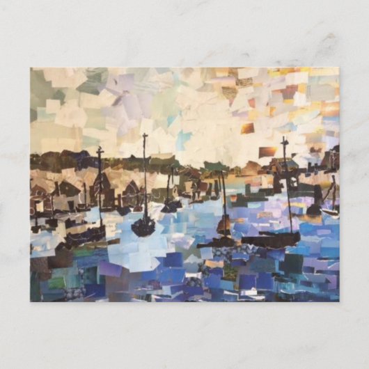 Boats op Briefkaart voor het verzamelen van rijstp (Voorkant)