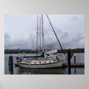 Boats op de baai poster