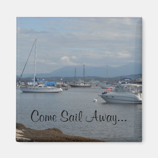 Boats op de oceaan magneet (Voorkant)