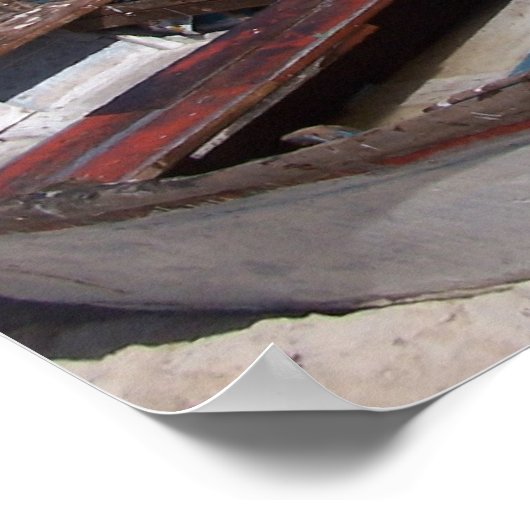 Boats op de strand poster (Hoek)