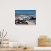 Boats op de strand poster (Keuken)