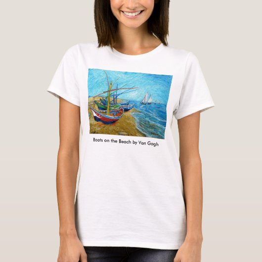 Boats op de strand t-shirt (Voorkant)