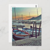 Boats op Garda Lake Briefkaart (Voorkant / Achterkant)
