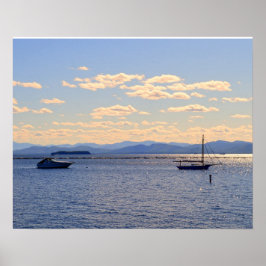 Boats op het ChamPlain-meer Poster