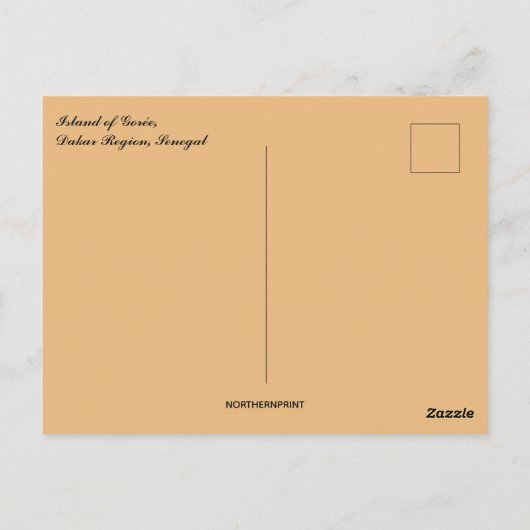 Boats op het eiland Gorée Dakar, regio Senegal Briefkaart (Achterkant)