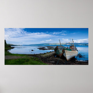 Boats op het eiland Mull Poster