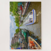 Boats op het kanaal in Amsterdam, Nederland Legpuzzel (Verticaal)