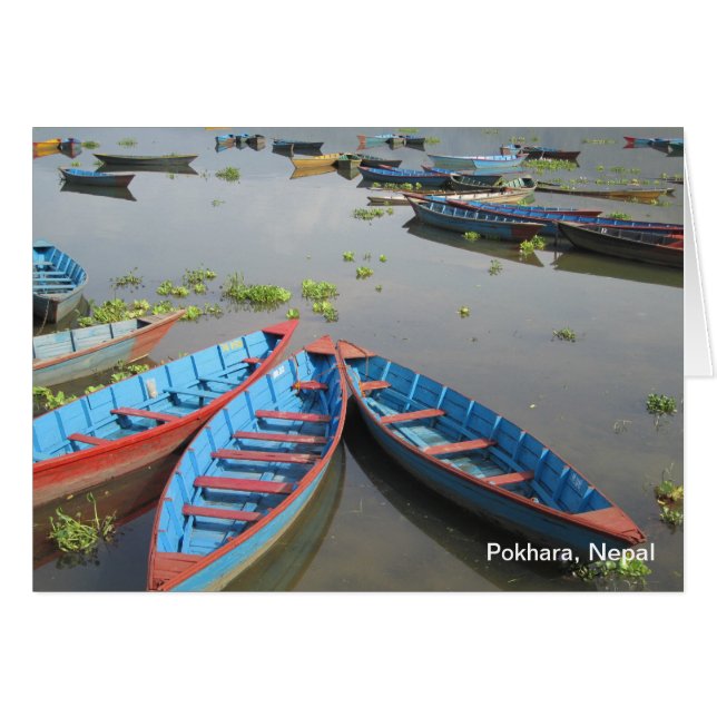 Boats op het Phewa Lake (Voorkant Horizontaal)