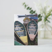 Boats op het Phewa Lake Briefkaart (Staand voorkant)