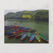 Boats op het Phewa-meer in Pokhara Nepal Briefkaart (Voorkant)