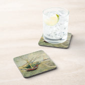 Boats op het strand bij Saintes-Maries Bier Onderzetter (Rechterzijde)