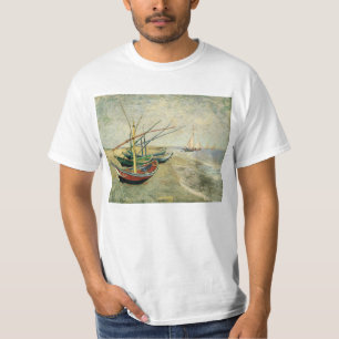 Boats op het strand bij Saintes-Maries T-shirt