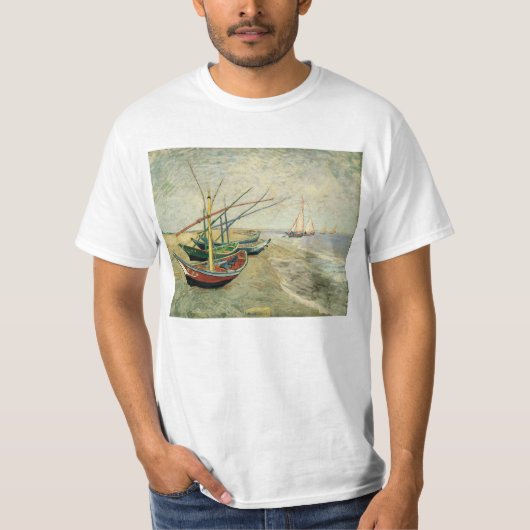 Boats op het strand bij Saintes-Maries T-shirt (Voorkant)