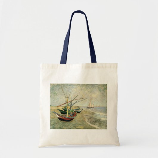 Boats op het strand bij Saintes-Maries Tote Bag (Voorkant)