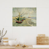 Boats op het strand bij Saintes-Maries - Van Gogh Poster (Keuken)