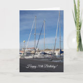 Boats Personalized 70th Birthday Kaart (Voorkant)