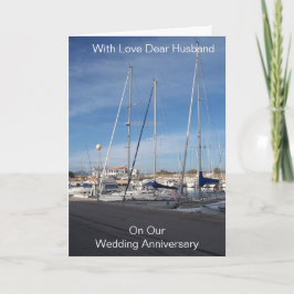Boats Personalized Husband Wedding Jubileum Kaart
