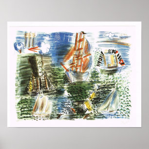 "Boats" Raoul Dufy Poster