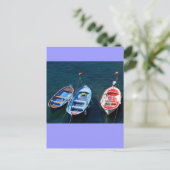 Boats Riomaggiore harbour Briefkaart (Staand voorkant)