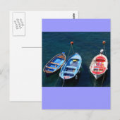 Boats Riomaggiore harbour Briefkaart (Voorkant / Achterkant)