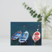 Boats Riomaggiore harbour Briefkaart (Staand voorkant)