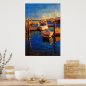 Boats, Sunset, Morro Bay, Calif Poster (Keuken)